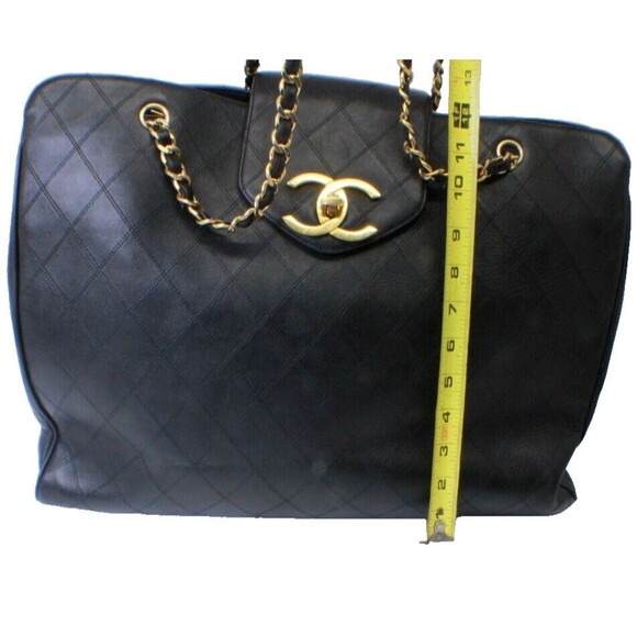 🔥 Chanel Black Quilted Supermodel XL Weekender Tote Bag Pre-Owned 🔥 - Picture 5 of 16